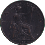 1914 FARTHING ( EF ) - FARTHING - Cambridgeshire Coins