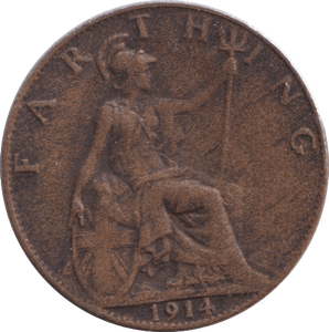 1914 FARTHING ( VF ) - FARTHING - Cambridgeshire Coins