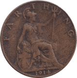 1914 FARTHING ( VF ) - FARTHING - Cambridgeshire Coins