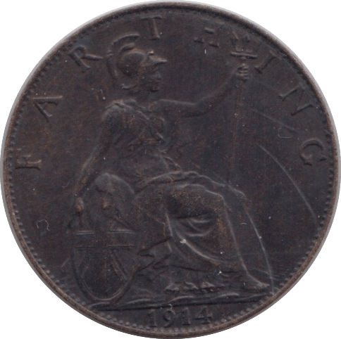 1914 FARTHING ( VF ) - Farthing - Cambridgeshire Coins