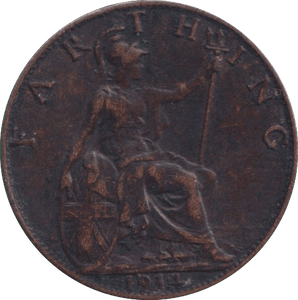 1914 FARTHING ( VF ) - FARTHING - Cambridgeshire Coins