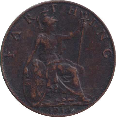 1914 FARTHING ( VF ) - FARTHING - Cambridgeshire Coins