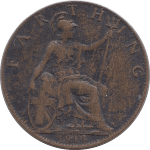 1914 FARTHING ( VF ) - Farthing - Cambridgeshire Coins