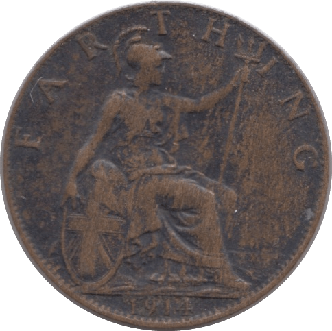 1914 FARTHING ( VF ) - Farthing - Cambridgeshire Coins