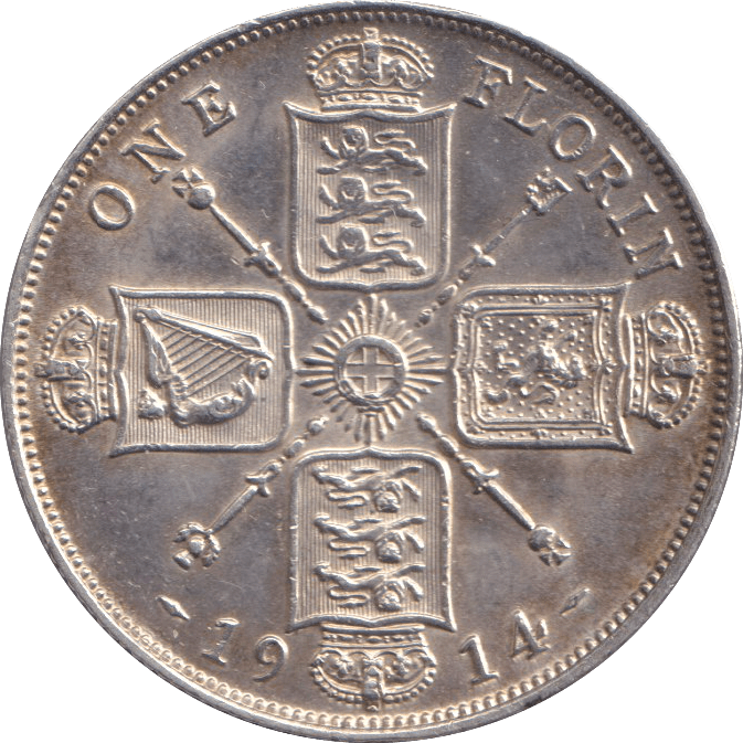 1914 FLORIN ( AUNC ) - FLORIN - Cambridgeshire Coins