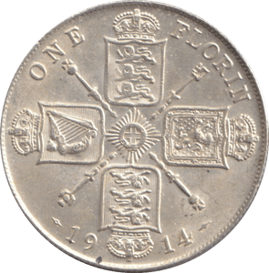 1914 FLORIN ( AUNC ) - FLORIN - Cambridgeshire Coins