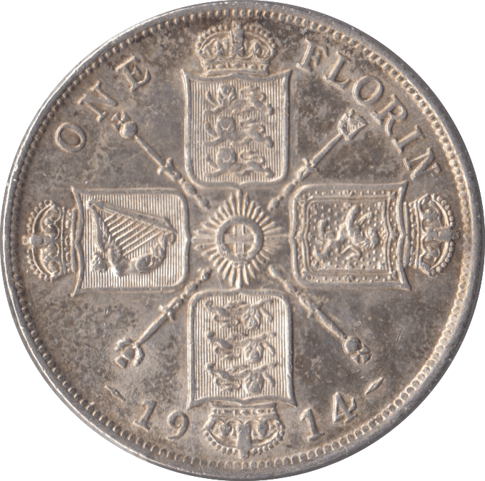 1914 FLORIN ( EF ) 2 - FLORIN - Cambridgeshire Coins