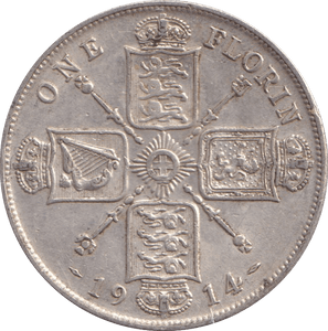 1914 FLORIN ( EF ) - FLORIN - Cambridgeshire Coins