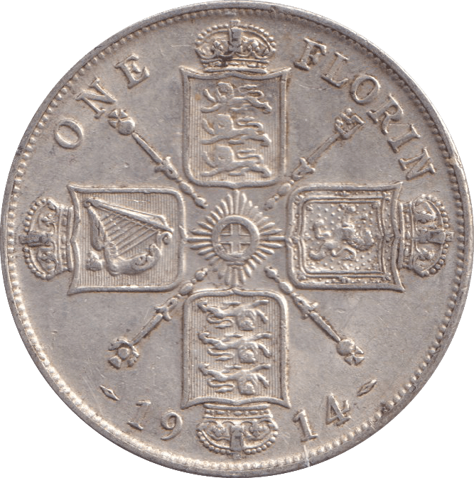 1914 FLORIN ( EF ) - FLORIN - Cambridgeshire Coins