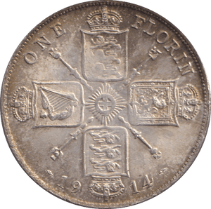 1914 FLORIN ( EF ) - FLORIN - Cambridgeshire Coins