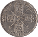 1914 FLORIN ( EF ) - FLORIN - Cambridgeshire Coins