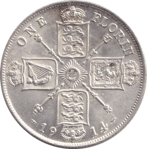 1914 FLORIN ( EF ) - FLORIN - Cambridgeshire Coins