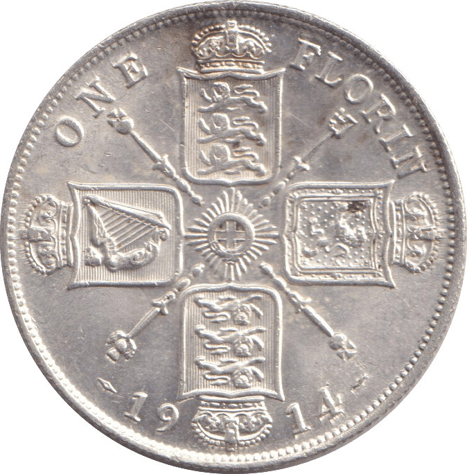 1914 FLORIN ( EF ) - FLORIN - Cambridgeshire Coins
