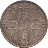 1914 FLORIN ( EF ) - FLORIN - Cambridgeshire Coins