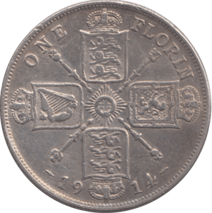 1914 FLORIN ( EF ) - FLORIN - Cambridgeshire Coins