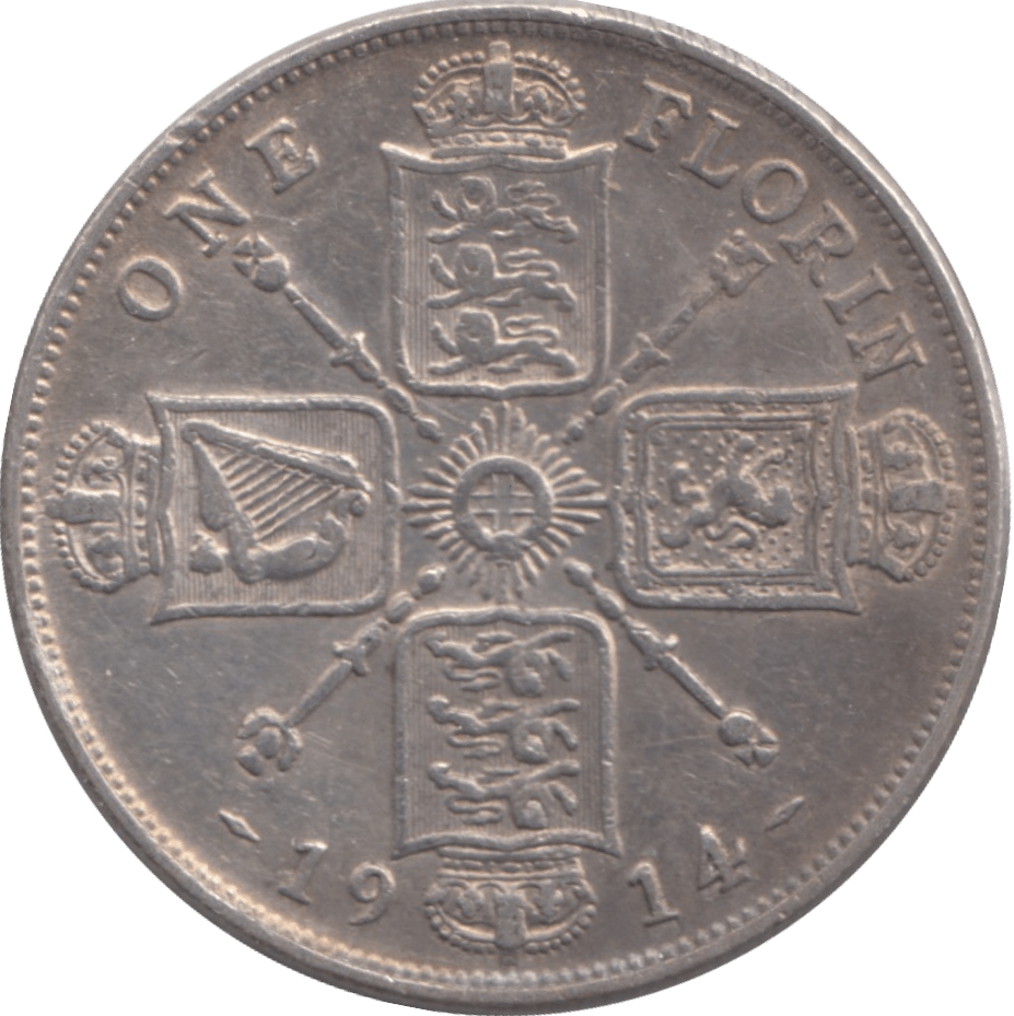 1914 FLORIN ( EF ) - FLORIN - Cambridgeshire Coins