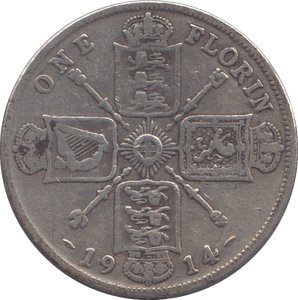 1914 FLORIN ( F ) - FLORIN - Cambridgeshire Coins