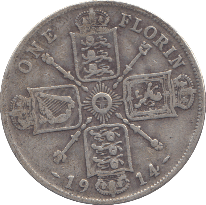 1914 FLORIN ( FINE ) - FLORIN - Cambridgeshire Coins