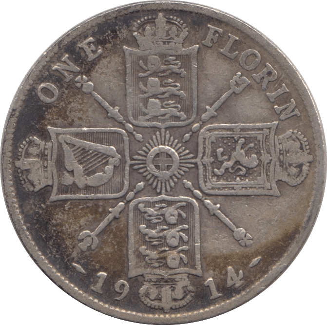 1914 FLORIN ( FINE ) - FLORIN - Cambridgeshire Coins