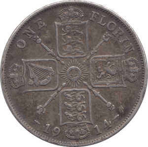1914 FLORIN ( FINE ) - FLORIN - Cambridgeshire Coins