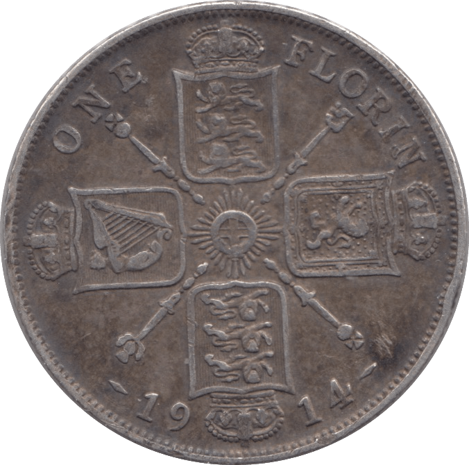 1914 FLORIN ( FINE ) - FLORIN - Cambridgeshire Coins