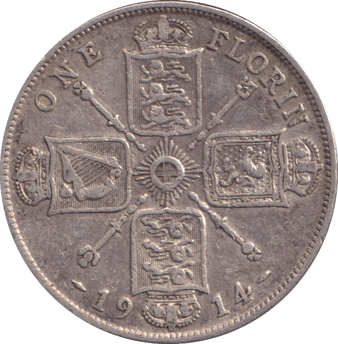 1914 FLORIN (G FINE) - FLORIN - Cambridgeshire Coins