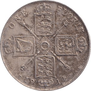 1914 FLORIN ( GVF ) - FLORIN - Cambridgeshire Coins