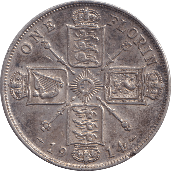 1914 FLORIN ( GVF ) - FLORIN - Cambridgeshire Coins