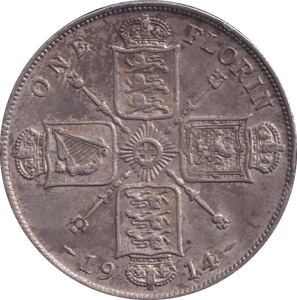 1914 FLORIN ( GVF ) - FLORIN - Cambridgeshire Coins
