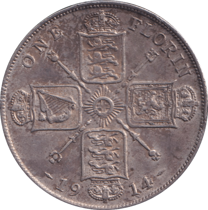 1914 FLORIN ( GVF ) - FLORIN - Cambridgeshire Coins