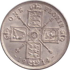 1914 FLORIN ( GVF ) - FLORIN - Cambridgeshire Coins