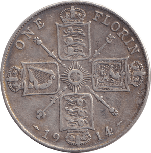 1914 FLORIN ( GVF ) - FLORIN - Cambridgeshire Coins