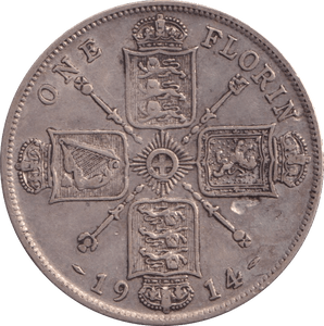 1914 FLORIN ( GVF ) - FLORIN - Cambridgeshire Coins