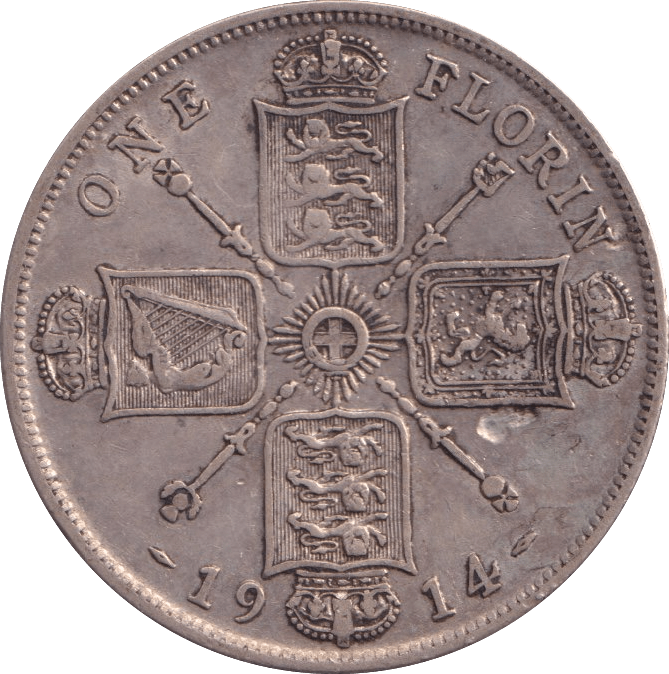 1914 FLORIN ( GVF ) - FLORIN - Cambridgeshire Coins