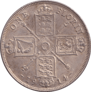 1914 FLORIN ( VF ) - FLORIN - Cambridgeshire Coins