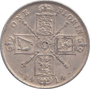 1914 FLORIN ( VF ) - FLORIN - Cambridgeshire Coins