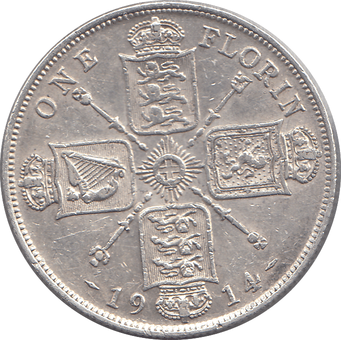1914 FLORIN ( VF ) - FLORIN - Cambridgeshire Coins