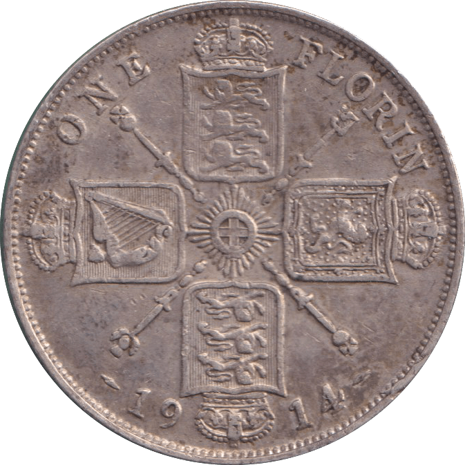 1914 FLORIN ( VF ) - FLORIN - Cambridgeshire Coins