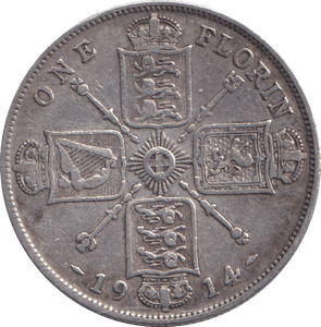 1914 FLORIN ( VF ) - FLORIN - Cambridgeshire Coins