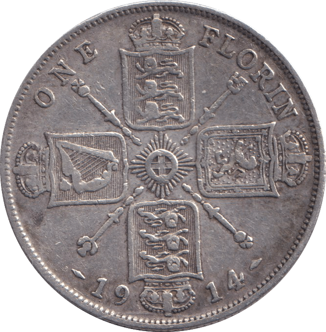 1914 FLORIN ( VF ) - FLORIN - Cambridgeshire Coins