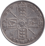 1914 FLORIN ( VF ) - FLORIN - Cambridgeshire Coins