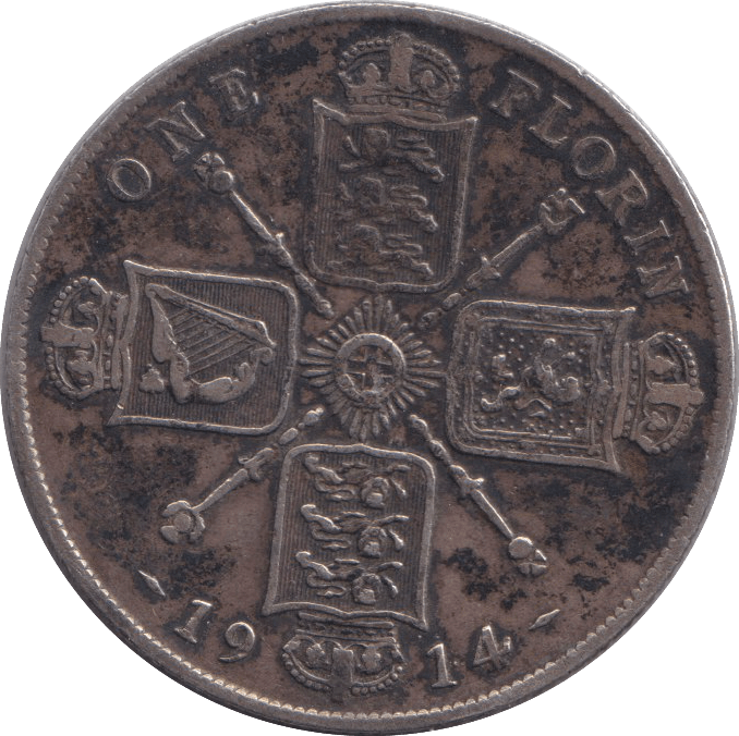 1914 FLORIN ( VF ) - FLORIN - Cambridgeshire Coins