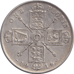 1914 FLORIN ( VF ) - FLORIN - Cambridgeshire Coins