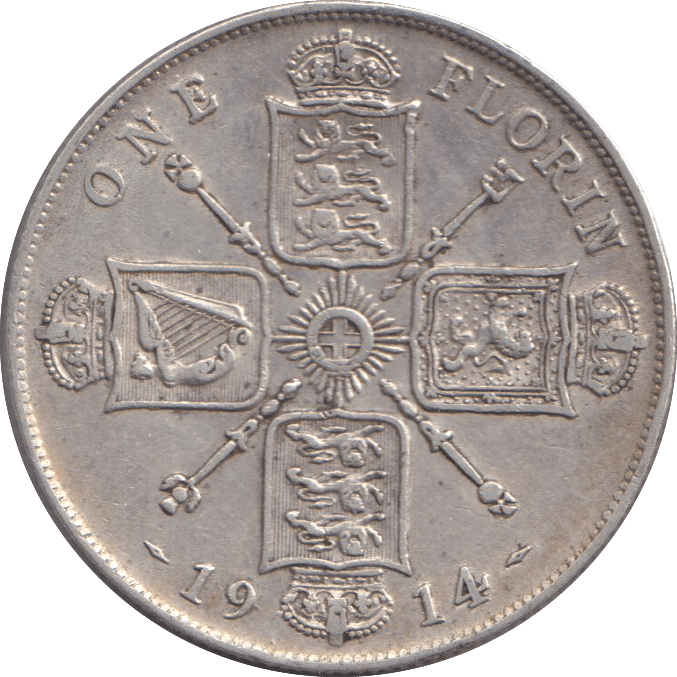 1914 FLORIN ( VF ) - FLORIN - Cambridgeshire Coins