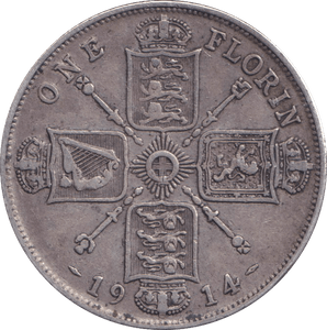 1914 FLORIN ( VF ) - FLORIN - Cambridgeshire Coins