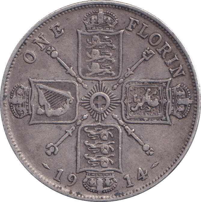 1914 FLORIN ( VF ) - FLORIN - Cambridgeshire Coins