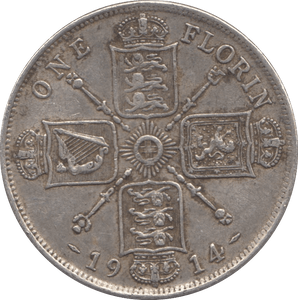 1914 FLORIN ( VF ) - FLORIN - Cambridgeshire Coins
