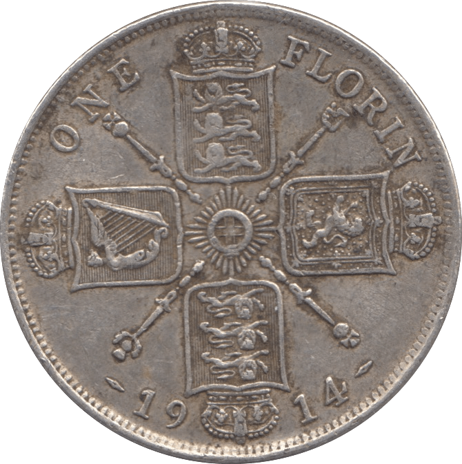 1914 FLORIN ( VF ) - FLORIN - Cambridgeshire Coins