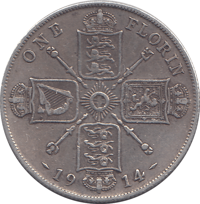 1914 FLORIN ( VF ) - FLORIN - Cambridgeshire Coins