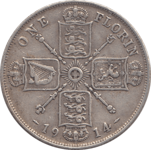 1914 FLORIN ( VF ) - FLORIN - Cambridgeshire Coins